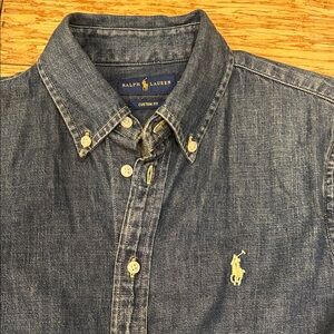 Ralph Lauren Blue Denim Button Down Shirt